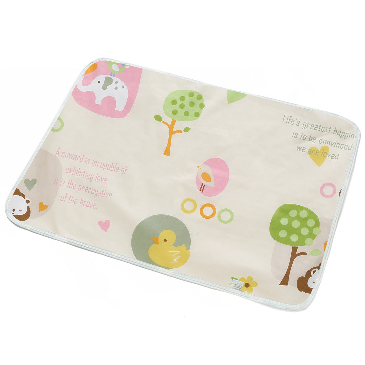 Newborn baby stroller three-layer diaper pad baby cartoon cotton breathable waterproof pad anti-slip pet pad 35*45cm