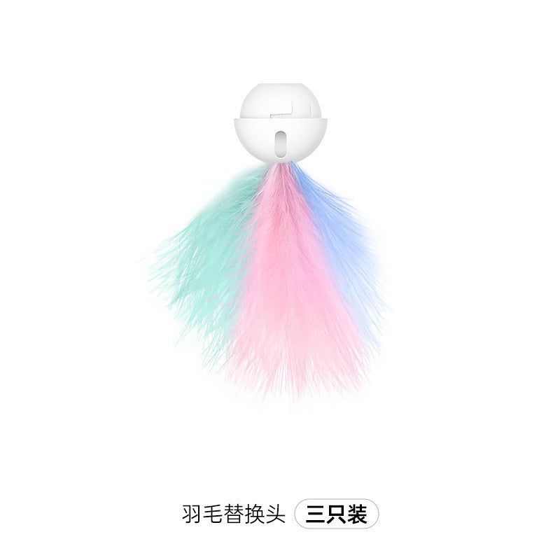 Gravity pet laser cat teaser cat self-entertainment feather replacement can add catnip pet supplies kitten toy