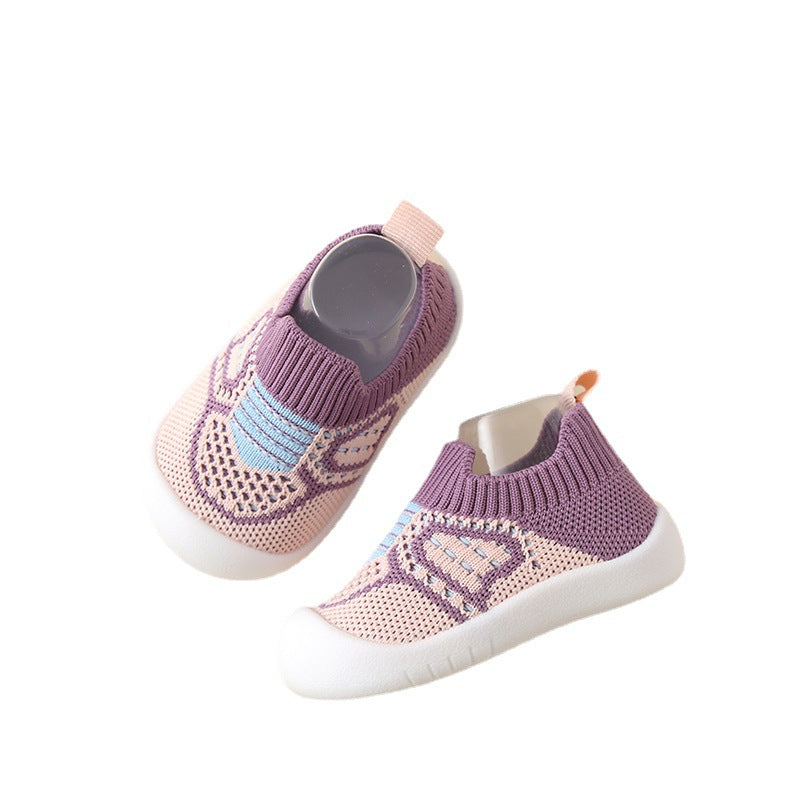 Baby learning shoes soft bottom non-slip baby shoes spring and autumn slip-on 01-3 years old children's boys and girls spring and autumn shoes and socks for toddlers