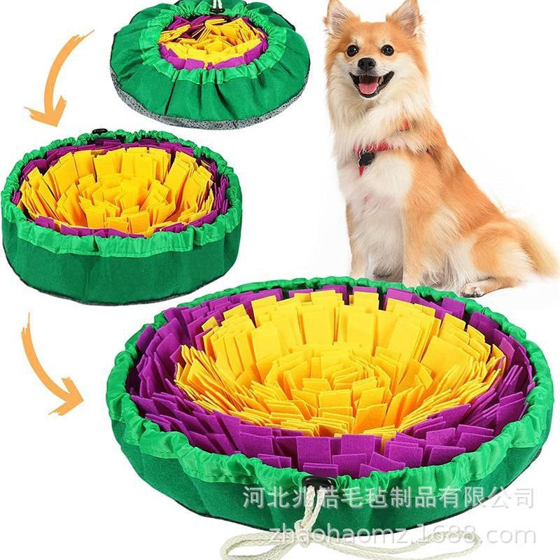 Amazon Felt Pet Sniffing Mat Dog Foraging Bowl Pet Bite Resistant Training Mat Pet Toy Sniffing Mat