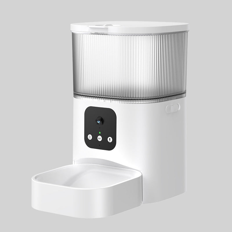 New pet intelligent automatic feeder cat timing quantitative remote feeding machine voice and video feeding machine