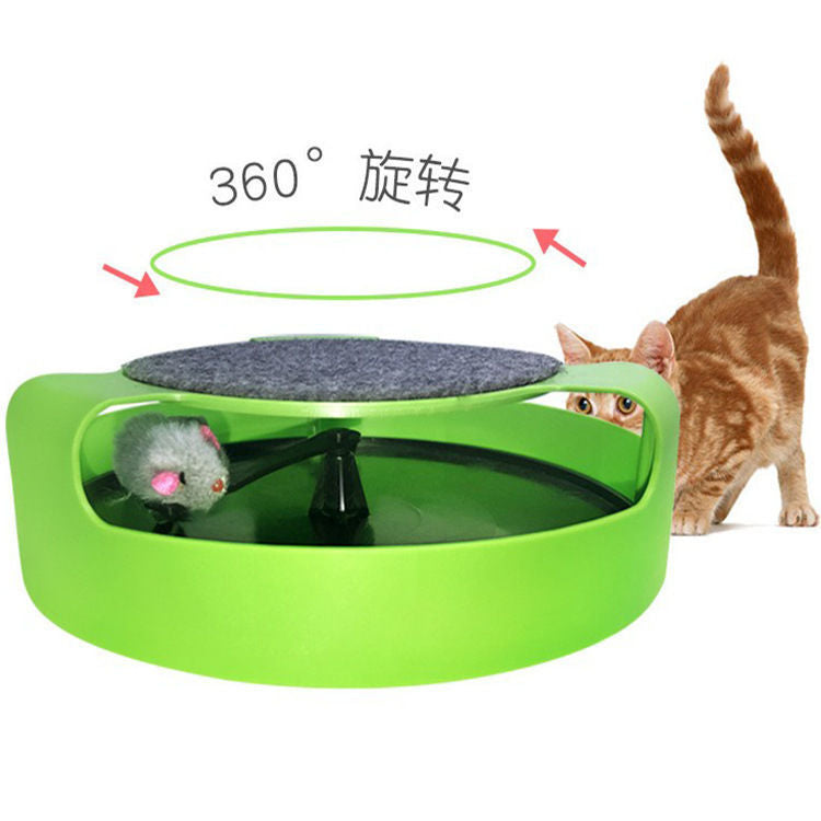 Cat Self-Hi Mouse Catcher Toy Cat Scratching Board Cat Turntable Boredom Relief Toy Cat Simulation Mouse Pet Supplies Wholesale