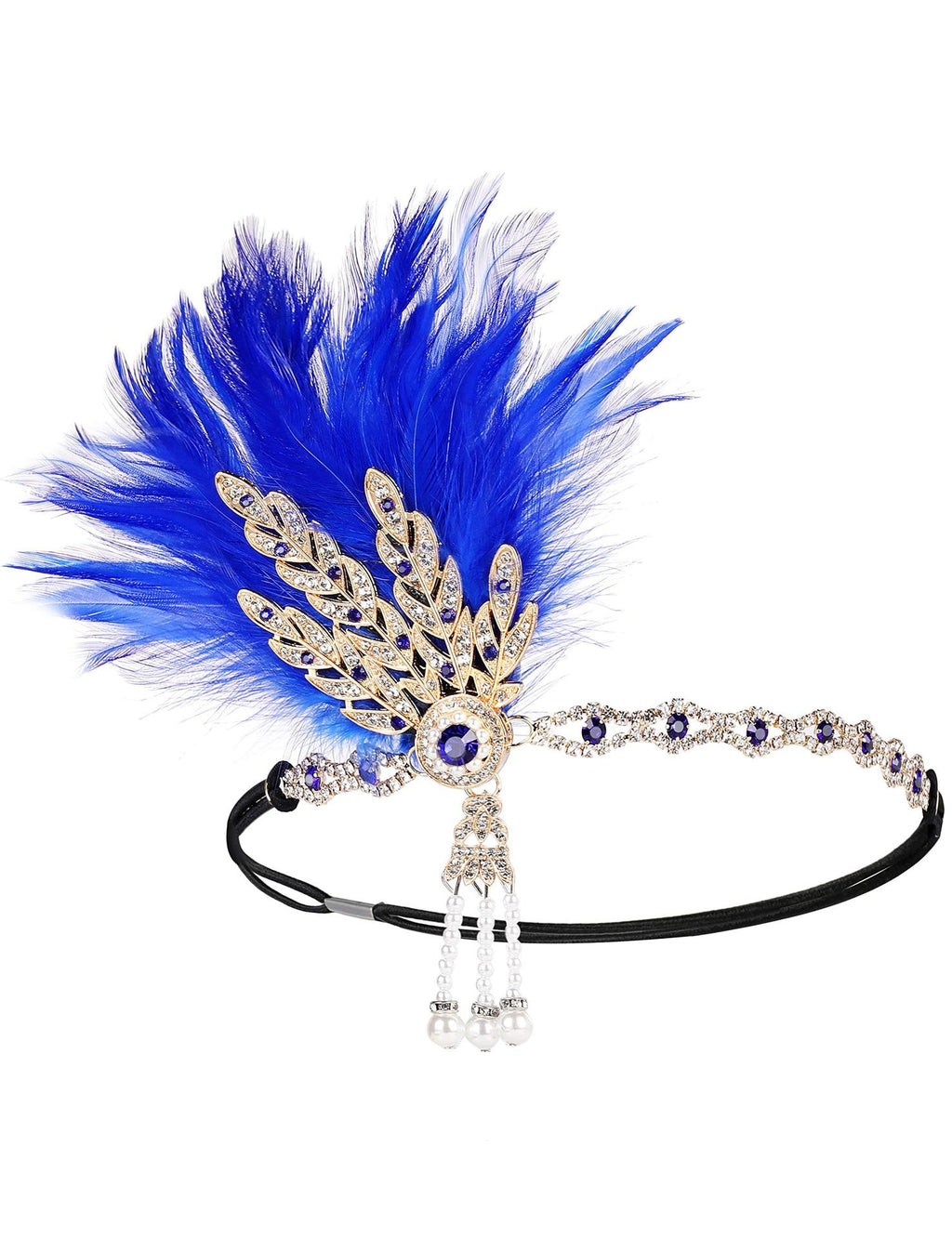 1920s Retro Headband Exaggerated Feather Headband Halloween Banquet Ball Accessories Wedding Headwear Hair Accessories