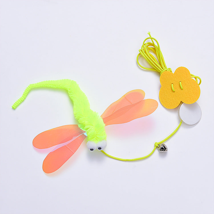 Factory direct sales big discount new cat funny stick hanging door cat toy retractable bell pet supplies wholesale