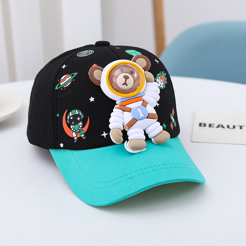 Children's hat spring and autumn thin cartoon duckbill cap boys and girls baseball cap sunshade baby sun protection hat cute
