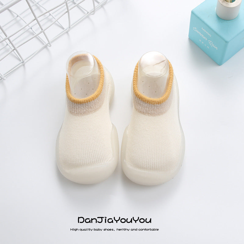 Baby learning shoes non-slip soft sole baby shoes breathable mesh socks shoes one-step boys and girls shoes spring and summer 1 year old