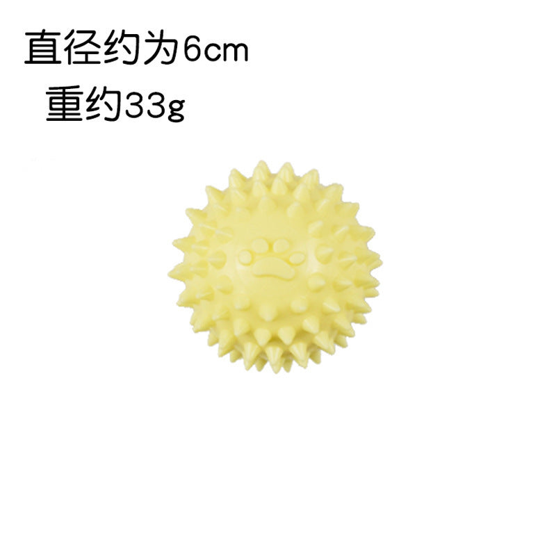 Pet TPR footprint ball toys Multi-color chewing teeth cleaning molars hollow cat dog educational toy ball