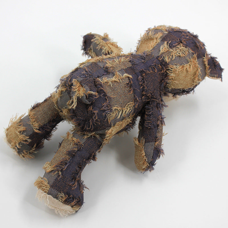 Cross-border pet cat plush sound funny toy dog chewing teeth training pet supplies beggar bear