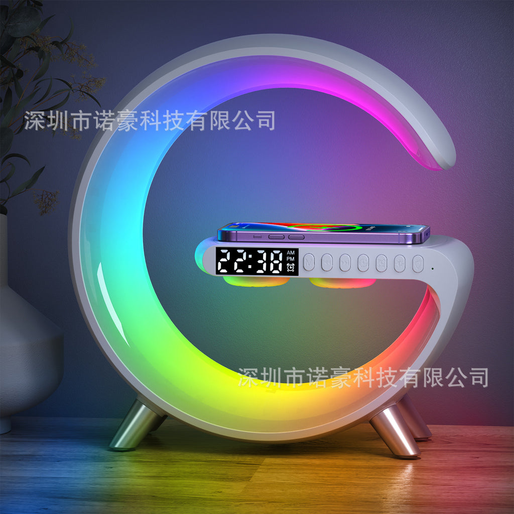 Explosive smart bluetooth speaker atmosphere light wireless charging night light sunrise wake-up light music rhythm atmosphere light