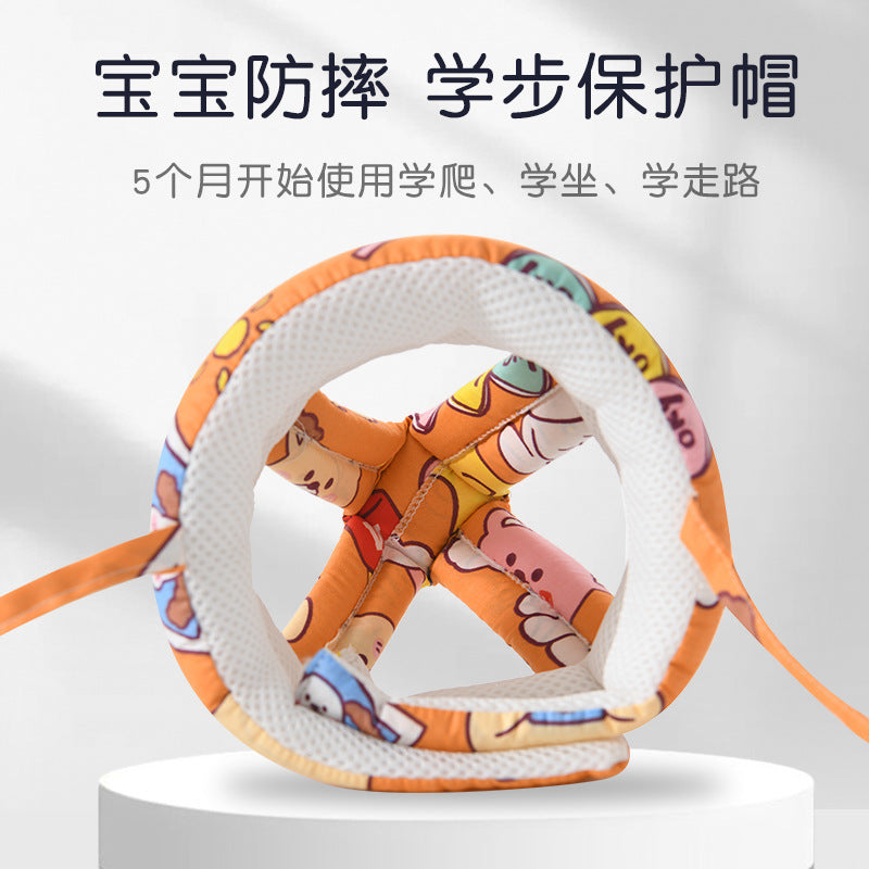 Baby learning to walk head protection anti-fall hat baby learning to walk head protection pad children's anti-collision pillow artifact summer breathable