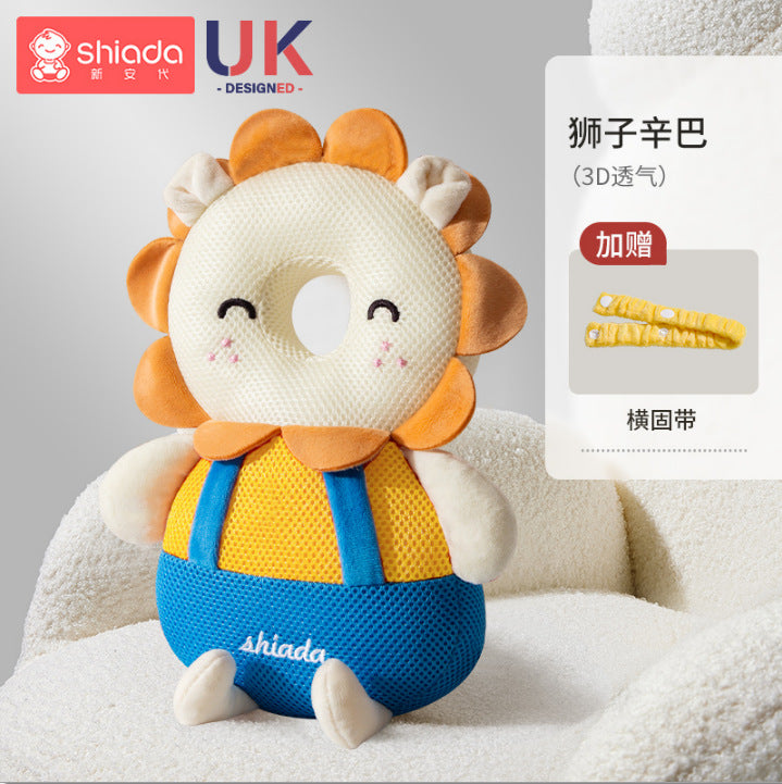 Baby anti-fall pillow baby head protection anti-fall hat cartoon children's toddler pillow anti-collision artifact breathable protective pad