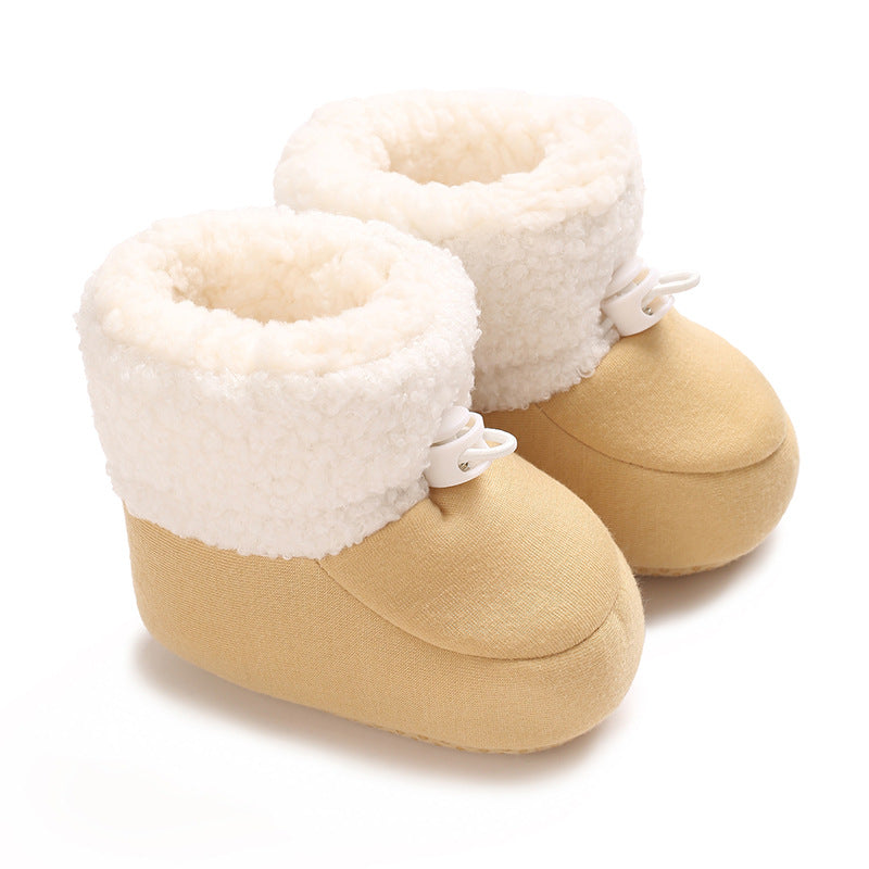 Winter baby cotton shoes 0-1 years old soft sole boy and girl baby snow boots