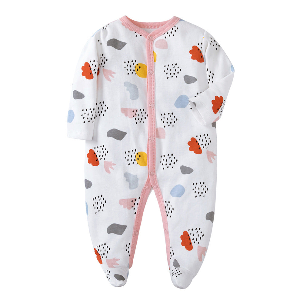 Manufacturers wholesale baby jumpsuits with feet and rompers for newborns jumpsuits with farts romper spring and autumn pajamas baby clothes