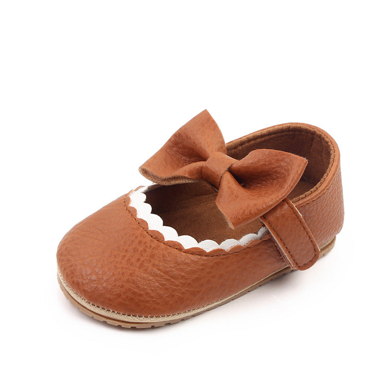 0-1 year old baby shoes PU leather princess shoes soft bottom baby shoes spring wholesale 2766