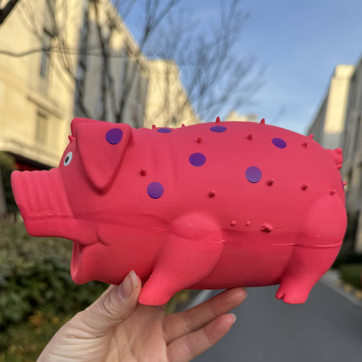 Wholesale pet supplies cross-border supply latex sound toy spotted pig strange cry bite resistant grinding teeth dog toy