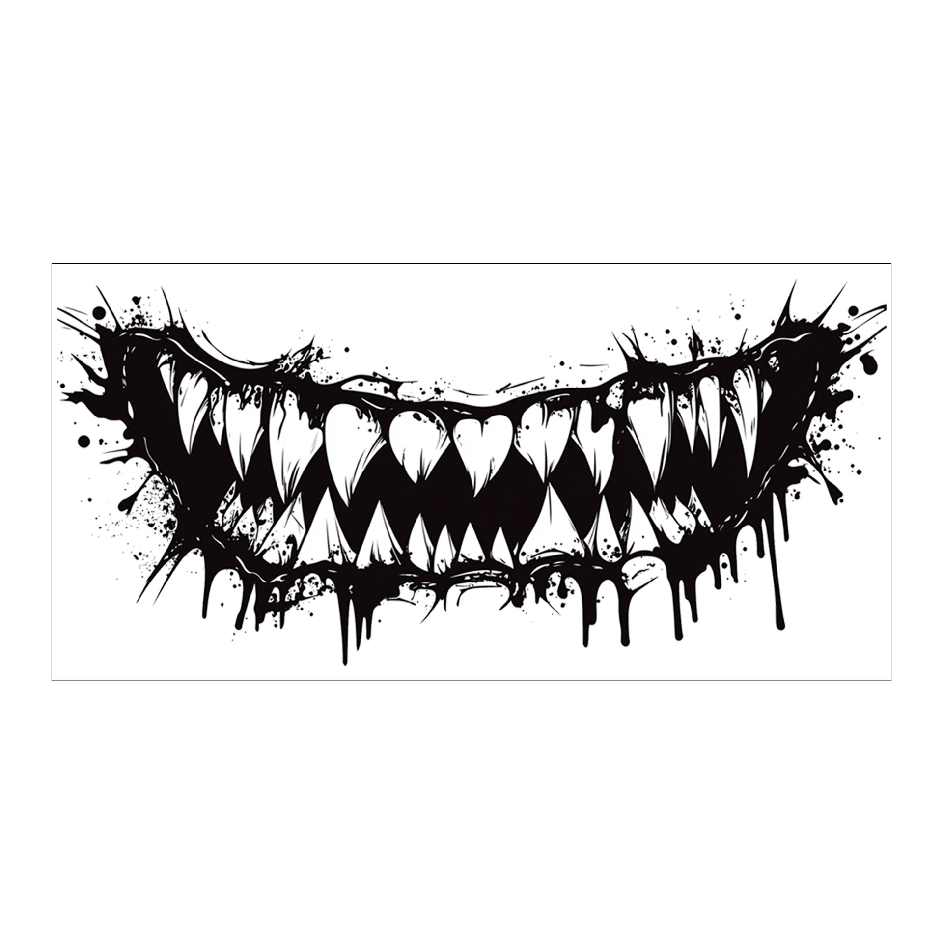 New foreign trade Halloween mouth tattoo stickers party horror makeup horror funny lip makeup DIY mouth stickers