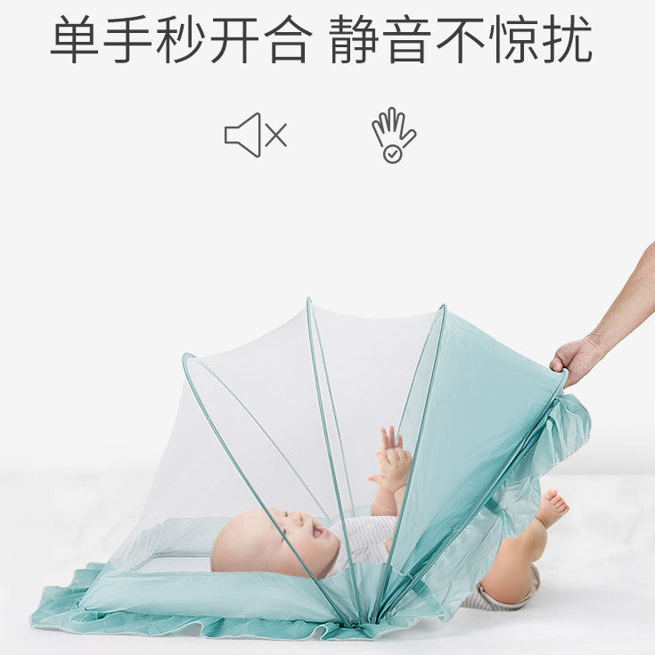 Baby bed mosquito net portable foldable encryption baby mosquito net children's yurt free installation blackout mosquito net
