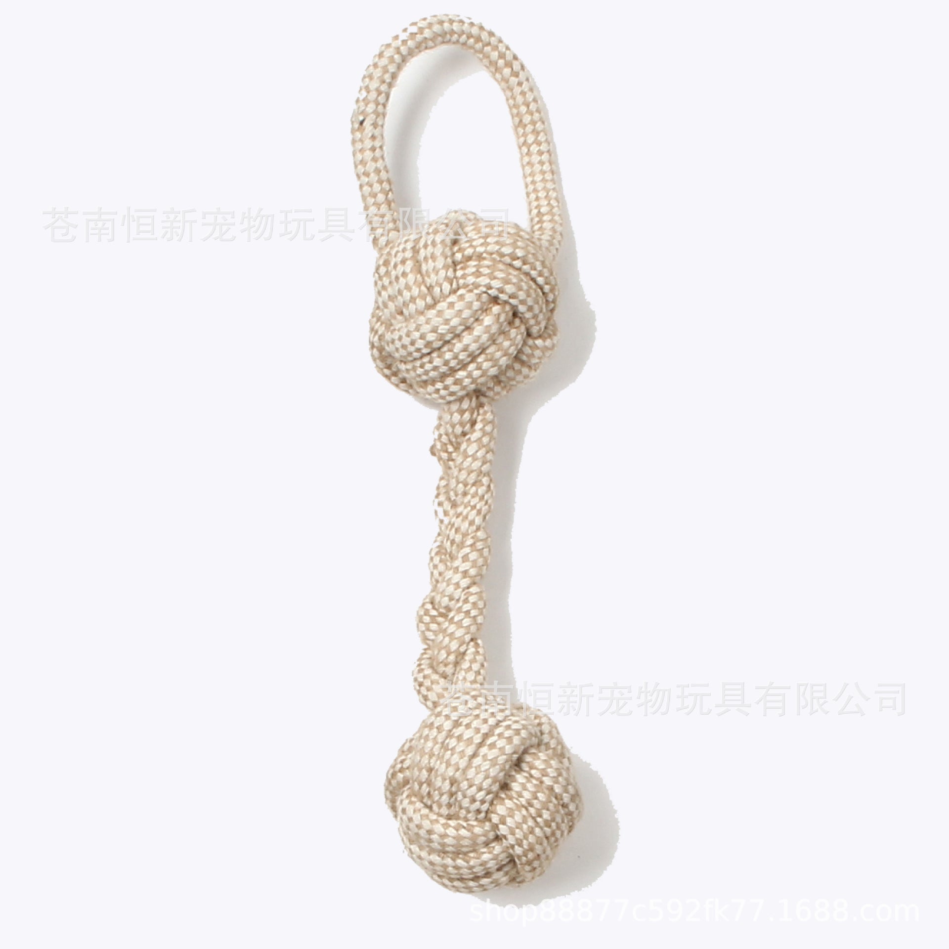 Pet dog toy teeth grinding strong boredom cleaning teeth resistant khaki braided cotton linen rope small medium and large dog set
