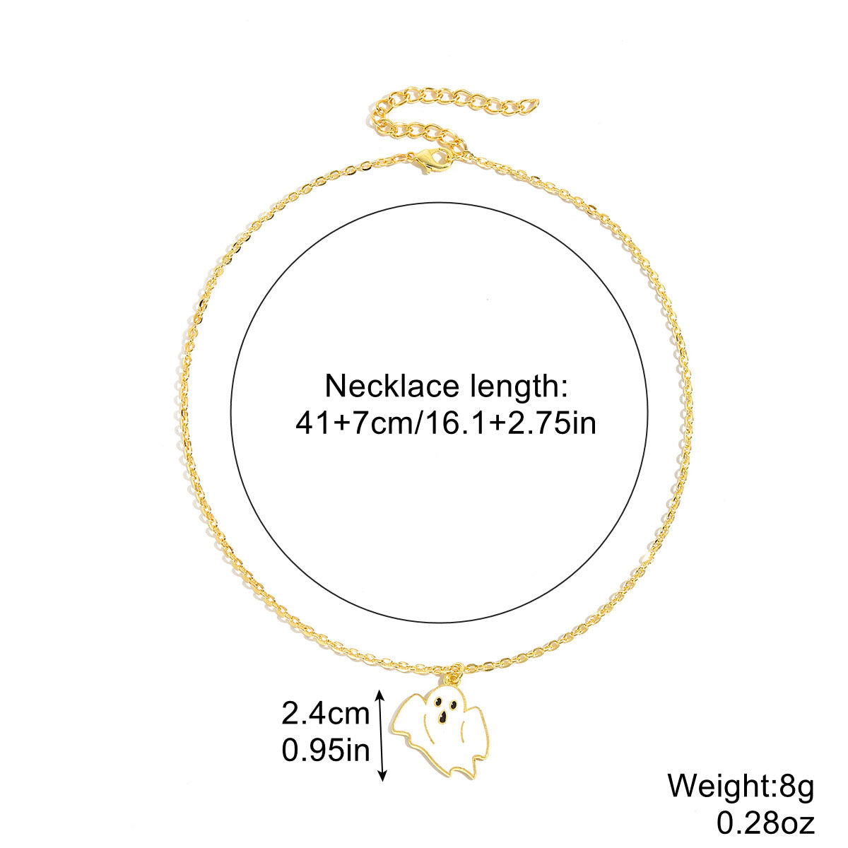 European and American Cross-Border Gothic Jewelry Halloween Jewelry Dark Bat Ghost Skeleton Pumpkin Spider Halloween Necklace