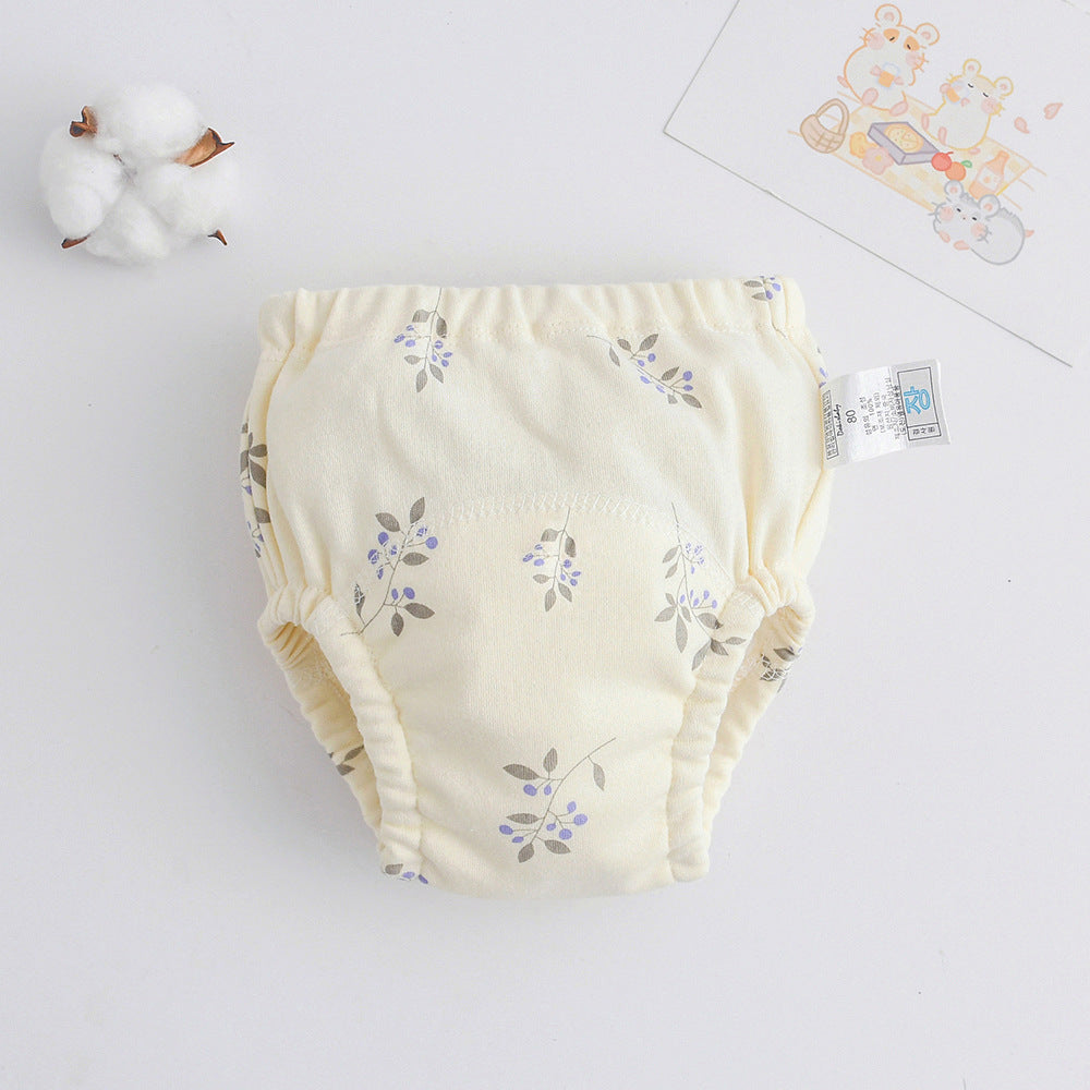 ins cartoon baby pee training pants pure cotton gauze diaper learning pants baby waterproof diaper pocket diaper pants