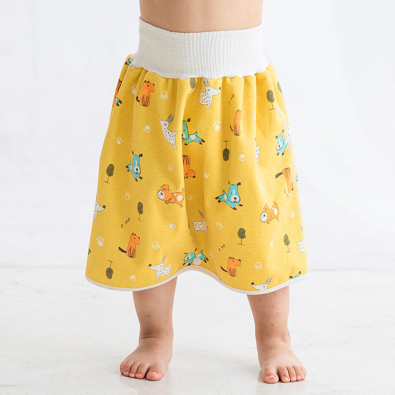Baby diaper skirt, diaper-proof training pants, waterproof and leak-proof, washable diaper pocket, baby night pee artifact