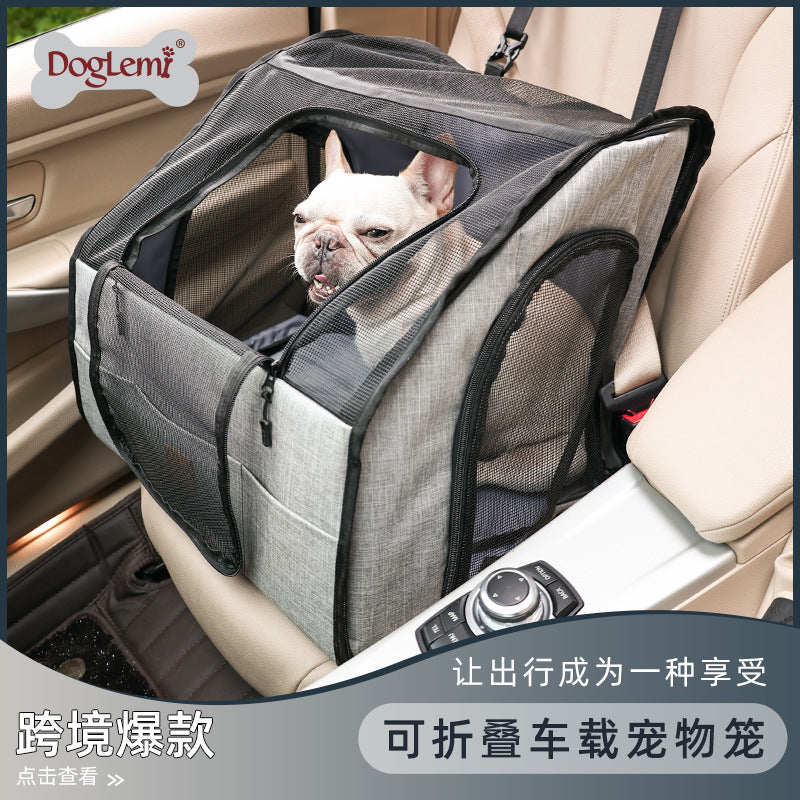 Pet seat cushion cat dog car mat mesh pet cage dog car mat travel car outing breathable car bag