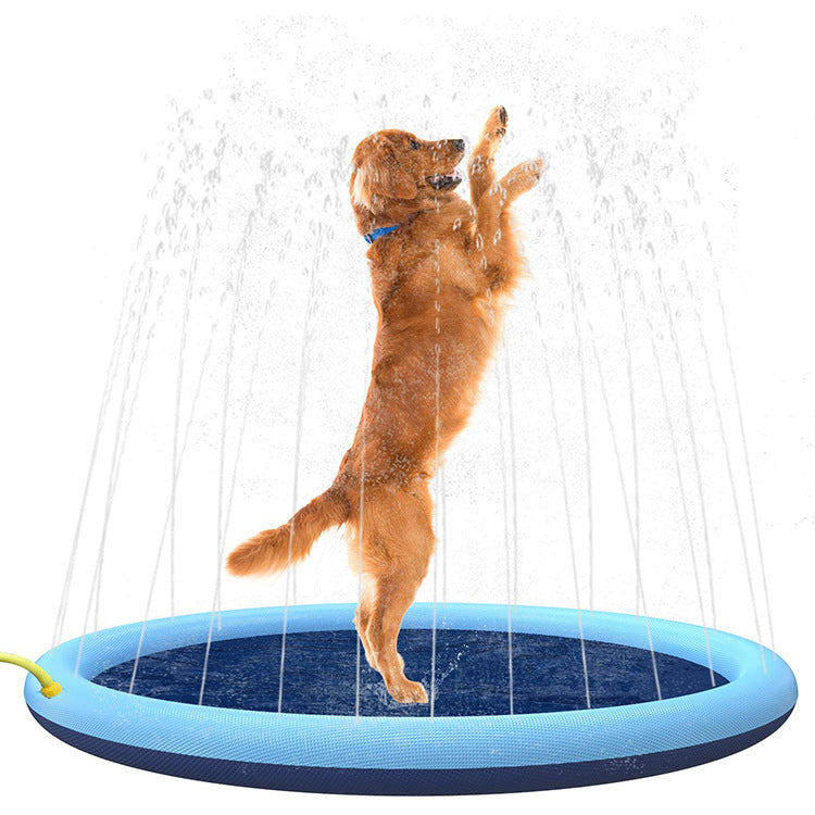 Cross-border spot PVC water spray mat summer outdoor thick non-slip children's pet lawn water spray mat fountain toy