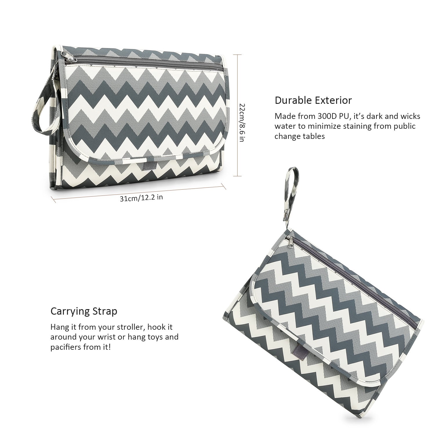 CPC baby changing diaper mat mother and baby travel portable waterproof diaper mat wet wipes bag mommy bag simple