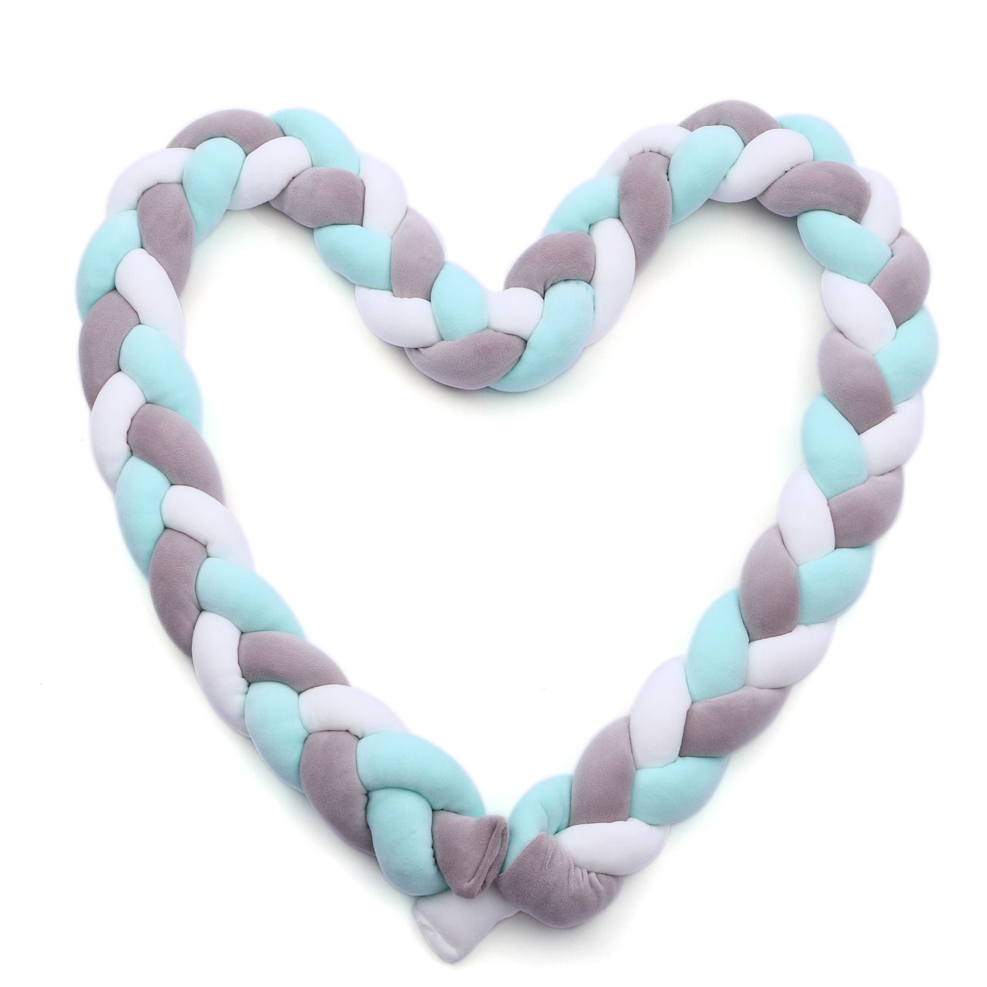 Baby crib surround ins new hand-woven long knotted ball three-strand braid anti-collision soft bag baby crib surround