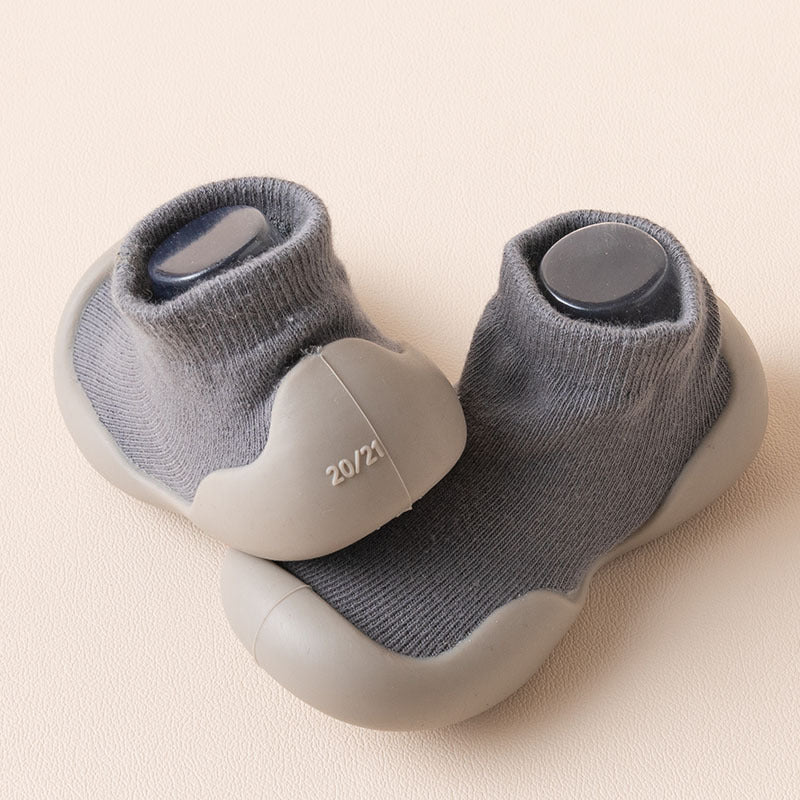 2024 Spring New Children's Toddler Shoes Solid Color Baby Floor Socks Shoes Combed Cotton Soft Sole Indoor Socks Shoes