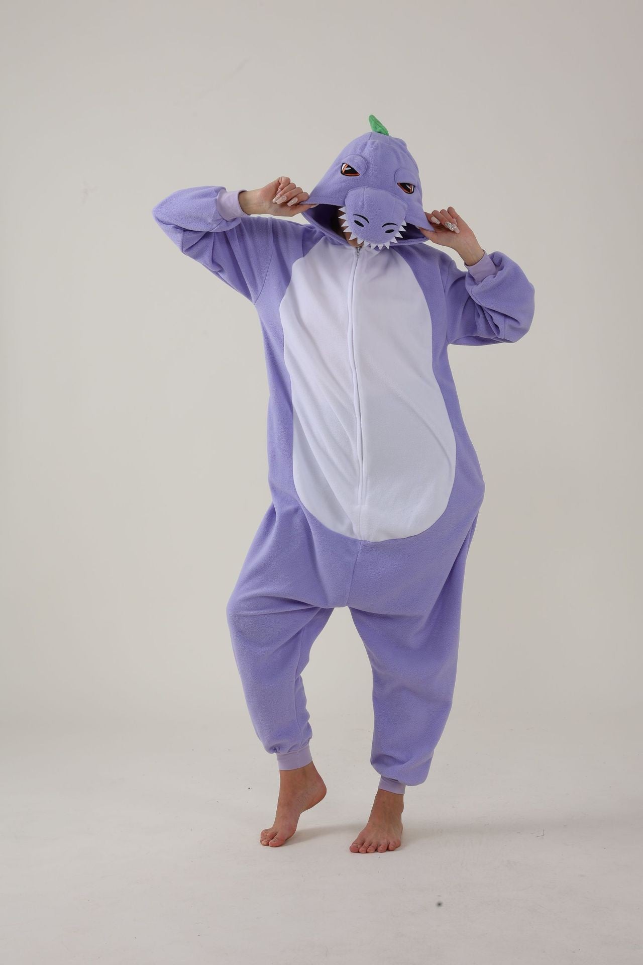 Salamander dragon taming tiger shark lion brown monkey Teletubbies adult cartoon one-piece pajamas Halloween cosp