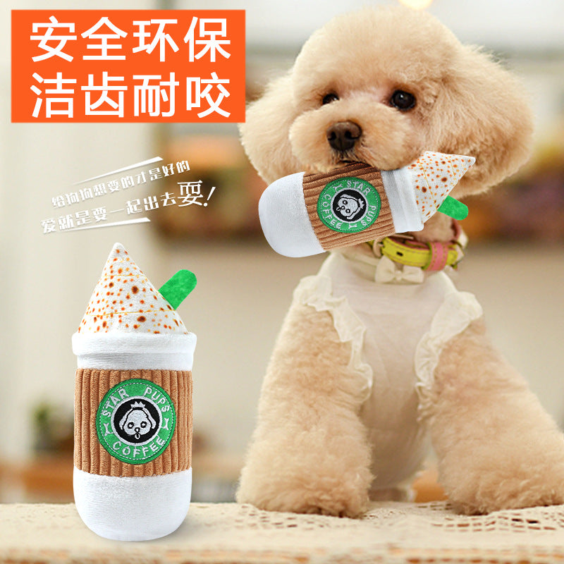 Dog chewing sound toy fun pizza BB interactive training resistant to tearing simulation pet teething toy