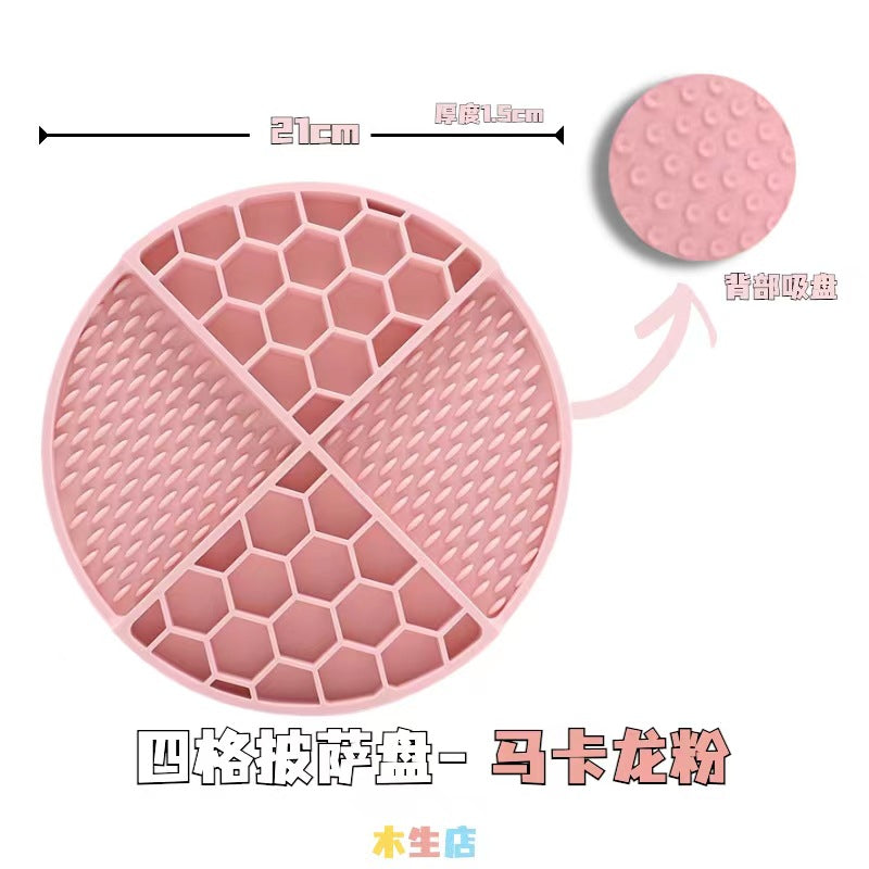 Dog slow food bowl silicone licking pad licking plate shake bowl pet cat educational food leakage food storage enrichment toy