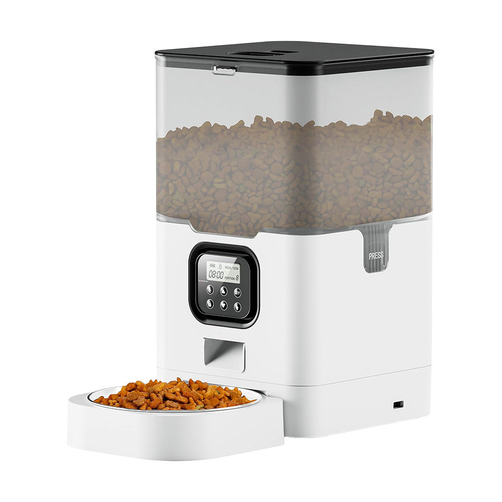 Pet fully automatic APP feeder square cat and dog feeder WIFI intelligent timing quantitative double meal feeder