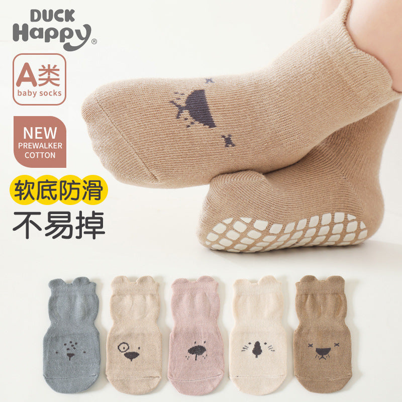 2024 Baby Floor Socks Indoor Toddler Socks Autumn and Winter Pure Cotton Breathable Non-slip Bottom Cooling Children's Socks Trampoline Socks