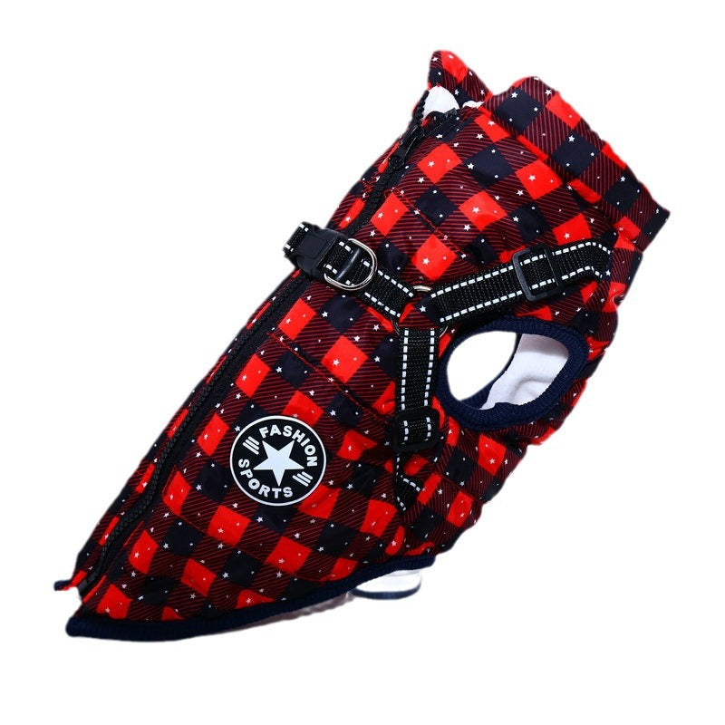 Winter pet thick warm cotton clothes for cats and dogs Teddy two-legged windproof lambskin clothes for small dogs