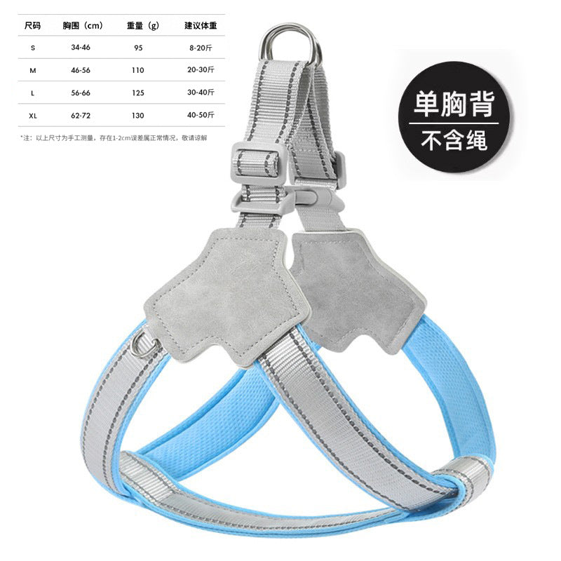 Pet leash, dog harness for outdoor use, pet clothes, dog leash, half-pack cat leash