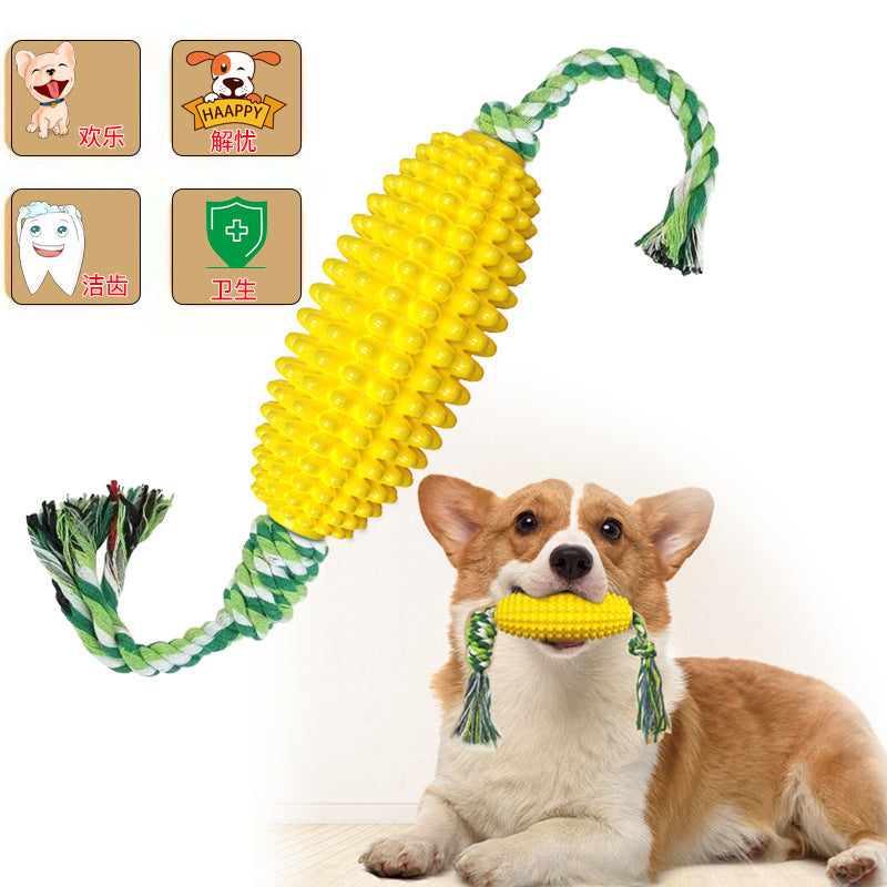 New Amazon Dog Toy Corn Teeth Cleaning Teeth Stick Bite Resistant Pet Toothbrush Dog Toothbrush Wholesale
