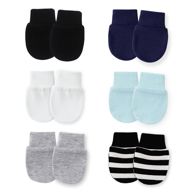 2023 Spring, Summer and Autumn Thin Newborn Anti-scratch Gloves Baby Anti-scratch Face Comfortable Breathable Newborn Baby Protective Gloves