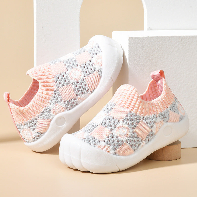 Baby mesh shoes, breathable mesh sports shoes, children's flying woven casual shoes, soft bottom toddler shoes, children's shoes