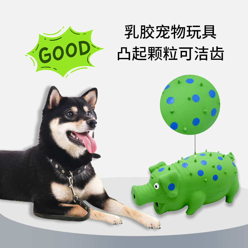 Dog sound toy screaming pig latex bite-resistant self-entertainment boredom relief puppy Corgi large dog pet dog supplies