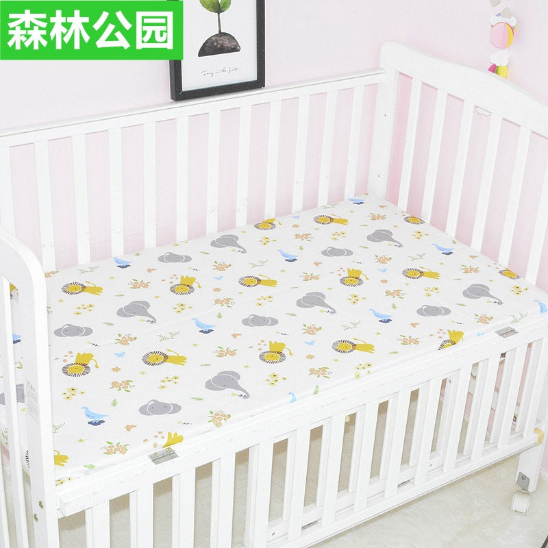 Foreign trade pure cotton crib bed sheet baby maternal and infant products ins children cartoon bed cover wholesale