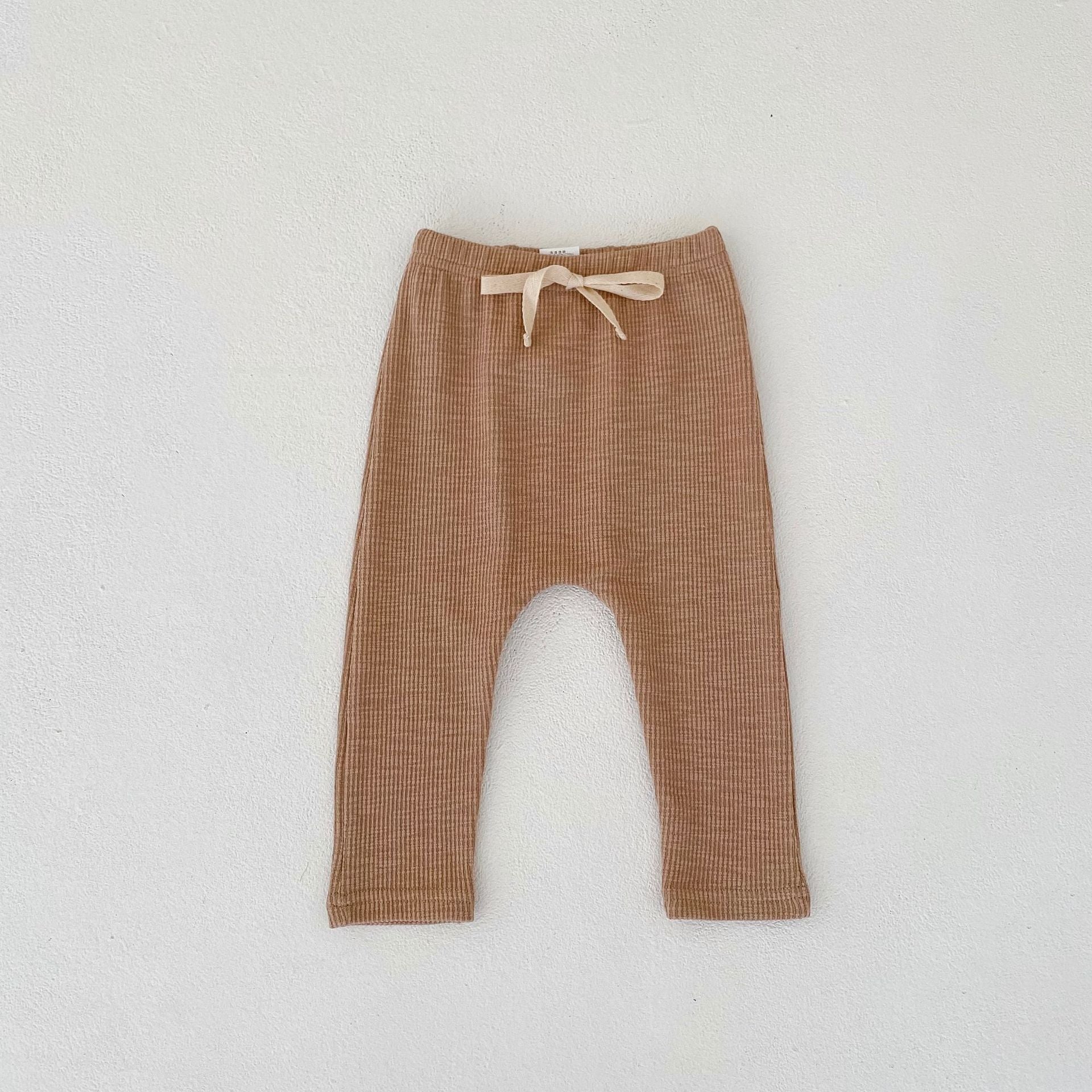 ins 2022 autumn clothes new infants and young children male and female baby big pp fashion trend cotton trousers bottoming all-match trousers