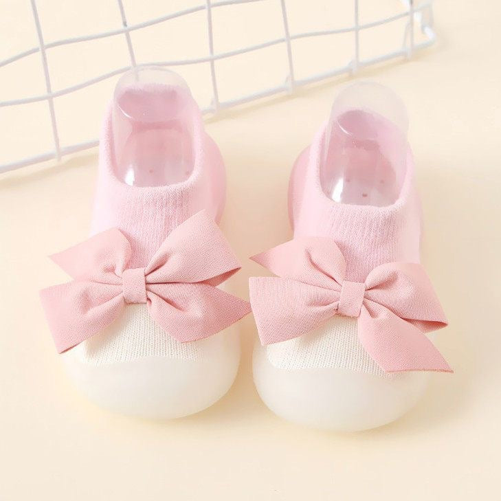 2024 new spring and summer bowknot baby cute girl princess style baby socks shoes baby toddler shoes