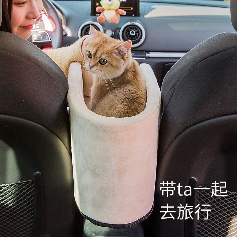 Pet central control car seat cushion Teddy kennel cat dog car seat cushion soft pillow pet bag