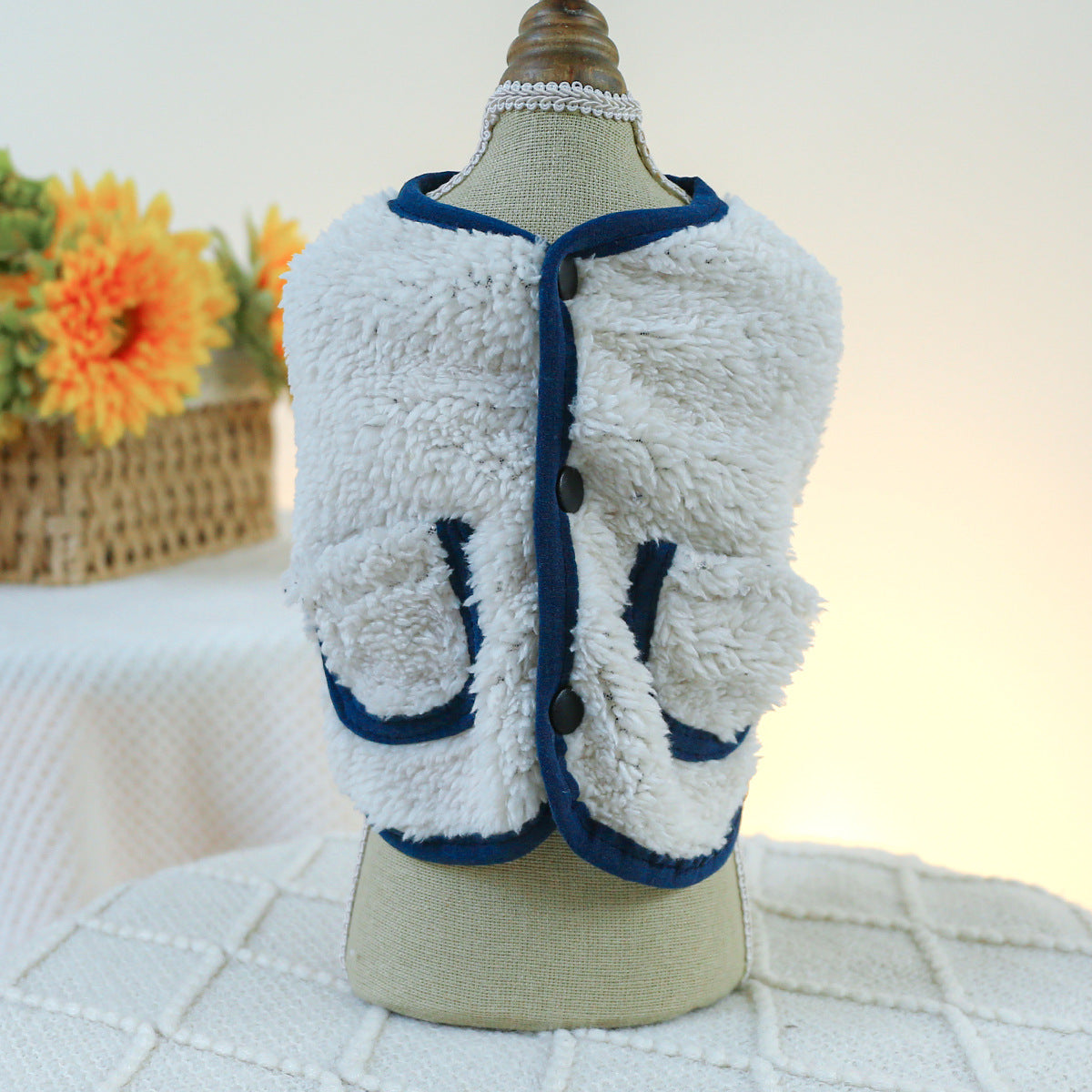 Spot cross-border hot-selling pet puppy and cat clothes source factory autumn and winter new lambskin fragrance vest