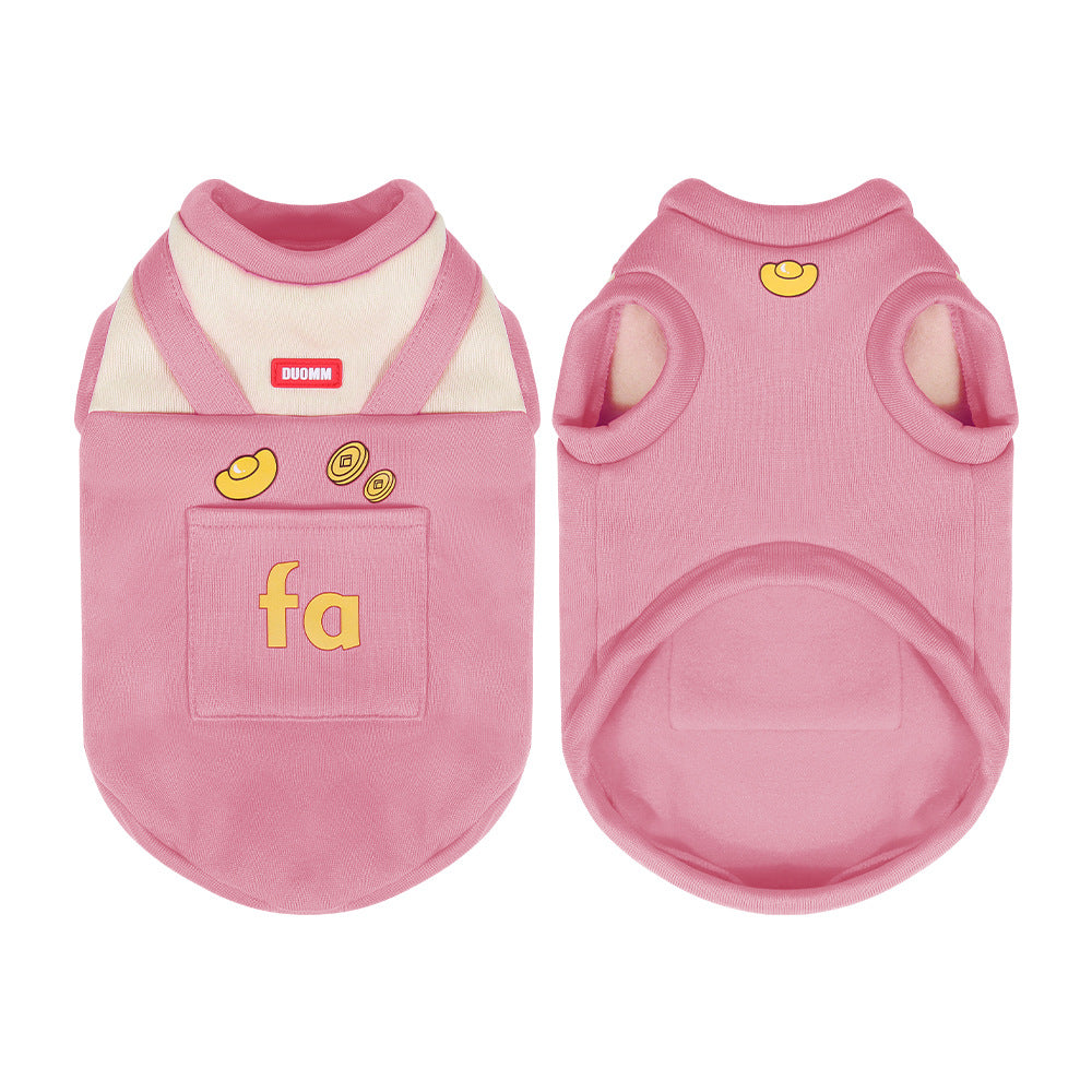 New autumn and winter pet cat clothes comfortable cloud velvet cat clothes winter thick soft warm pet cotton coat