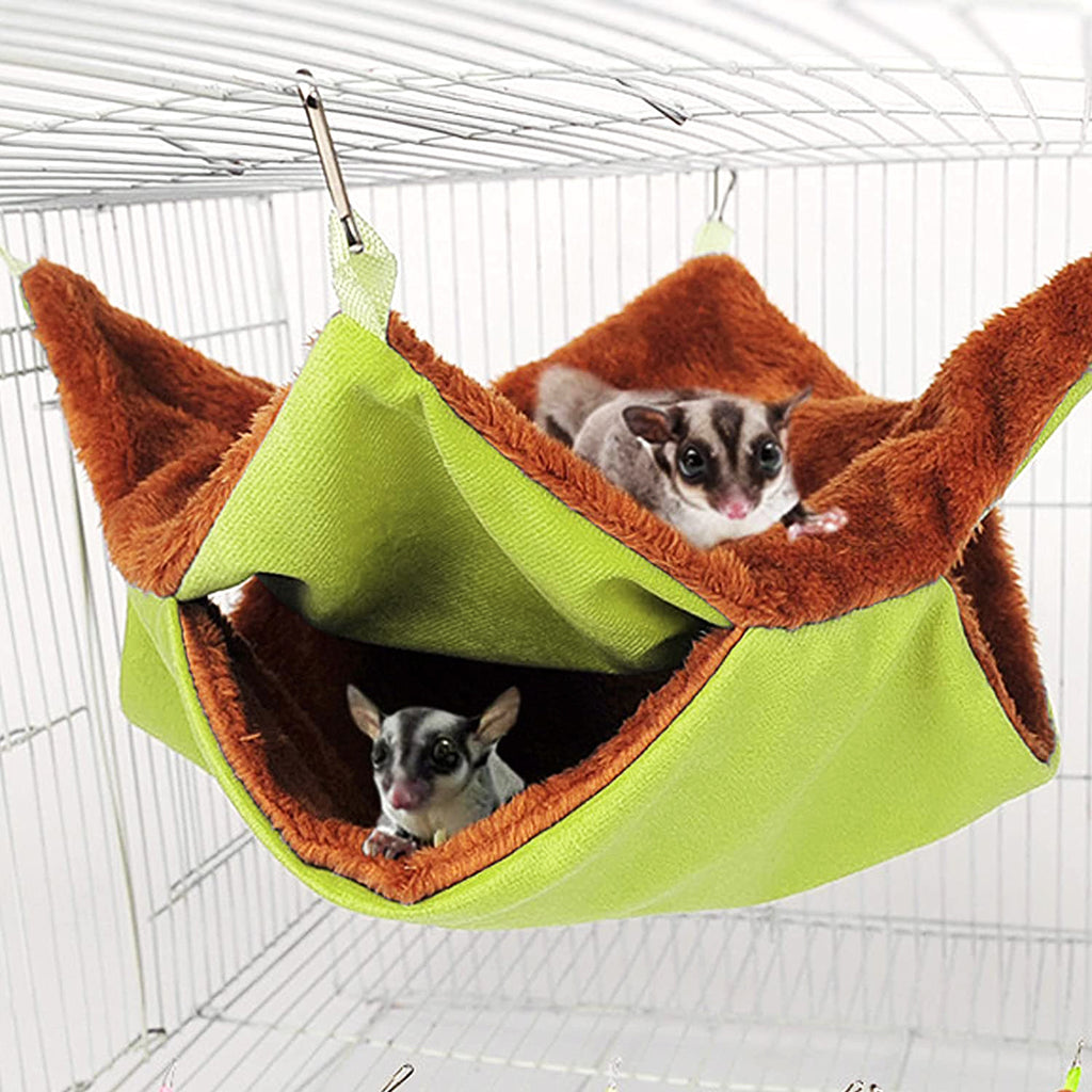 Pet hammock double-layer thick plush warm sugar glider sleeping bag nest hanging hamster hammock cotton nest