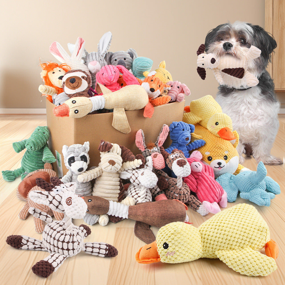 Summary Amazon dog teething vent chewing plush doll sound pet toy dog companion toy