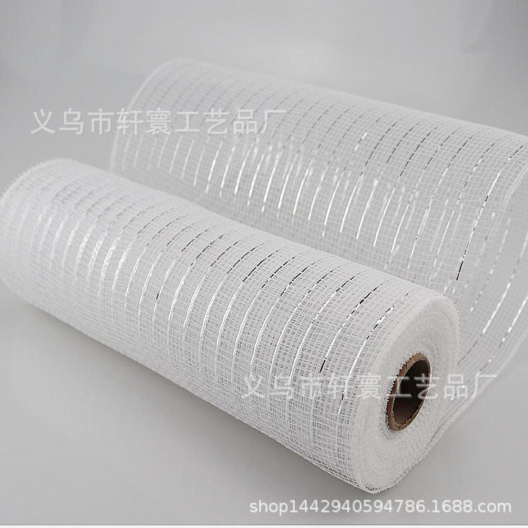 Flower packaging network Amazon Christmas ribbons mesh plastic multiple gold wire mesh Halloween Easter